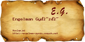Engelman Győző névjegykártya